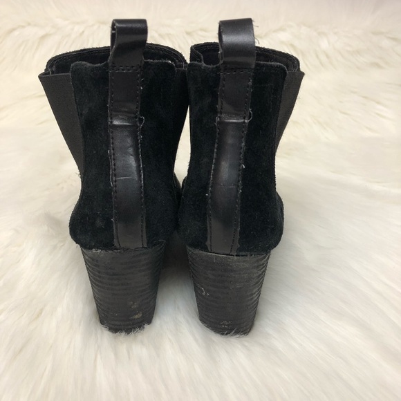 Lucky Brand Chelsea Black wedge suede booties - Picture 5 of 8